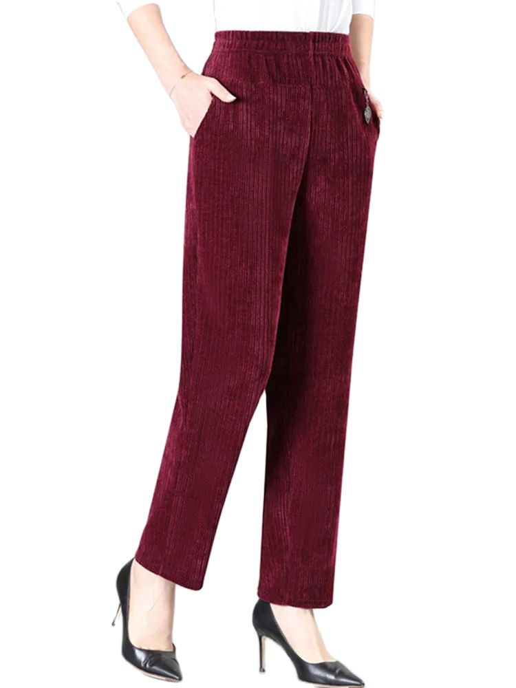 Corduroy Pant Warm - Oversize XL-8XL Cord Hosen Frauen Mittleren