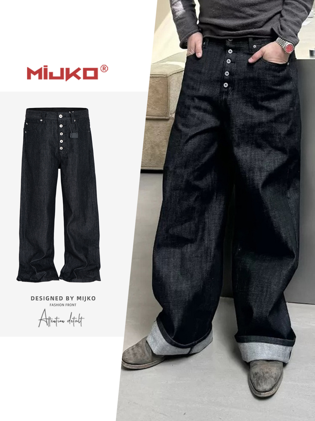 Levis Jeans 501 - MIJKO High Street Cleanfit Dunkelblaue Jeans