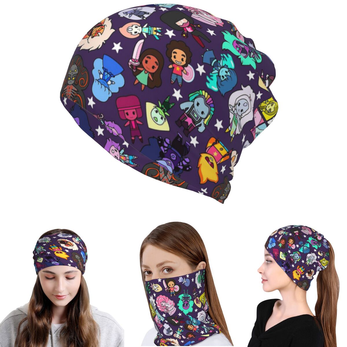 Knit Beanie Hat Warm - Crystal Gems Steven Universe Bandana, Halstuch,