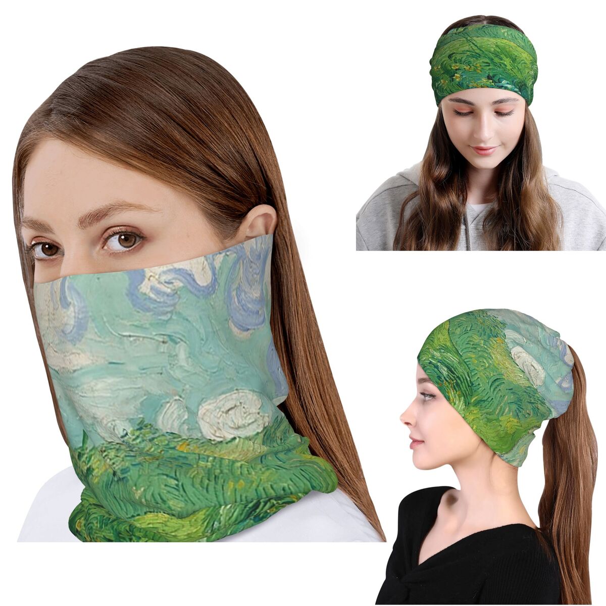 Knit Beanie Hat Warm - Grüne Weizenfelder, Auvers, Vincent Van Gogh,