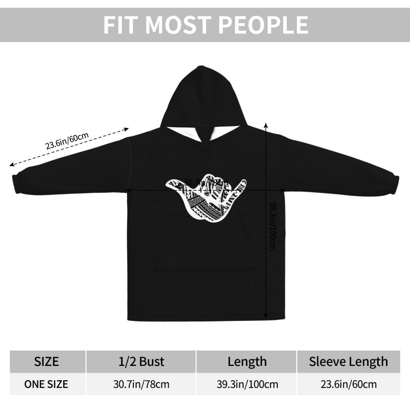 Polynesian Tattoo Shaka Tribal – Sherpa Hoodie Fleece Bewertung und Preis