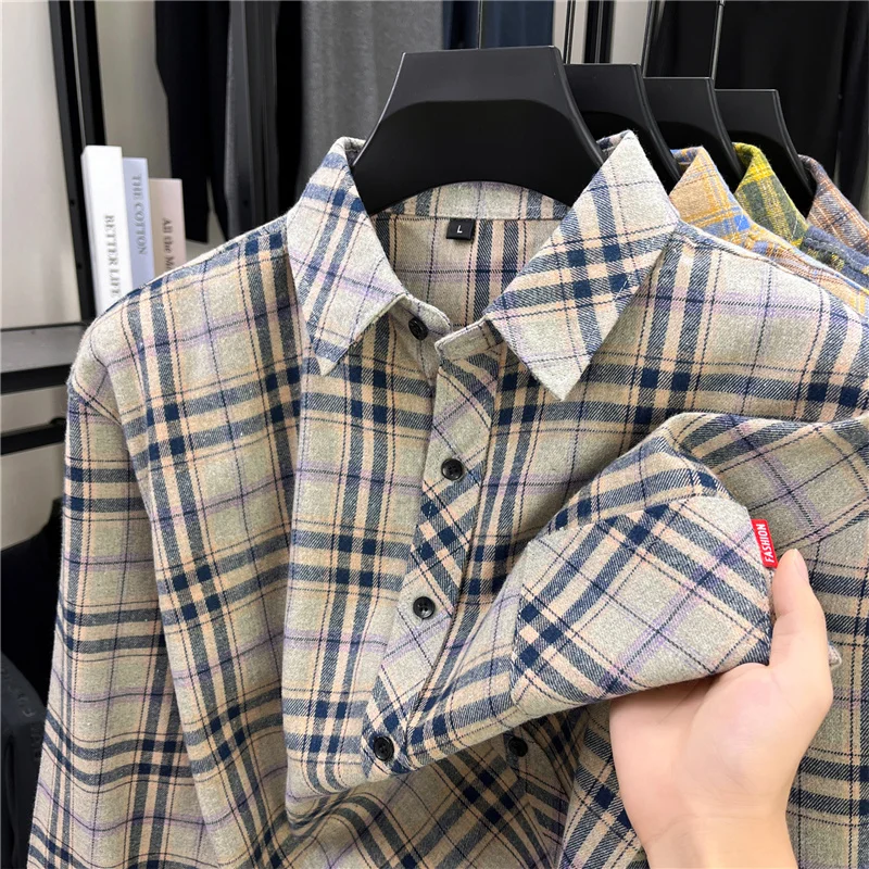 Herren Langarm Retro Karierte  – Flannel Shirt Lined Bewertung und Preis